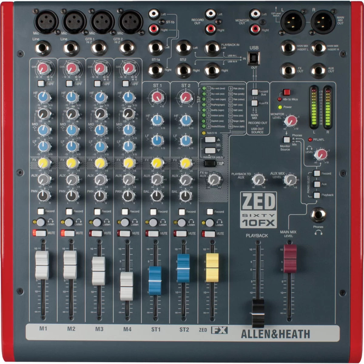 Allen & Heath ZED60-10FX 10-канальный аналоговый микшер, FX купить